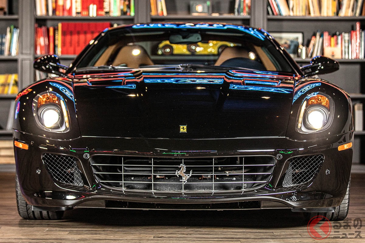 日本における「599」のユーズド価格がおおむね1500万円前後であることを考えると、驚異的な落札価格だったMT仕様の「599」(C)2021 Courtesy of RM Sotheby's