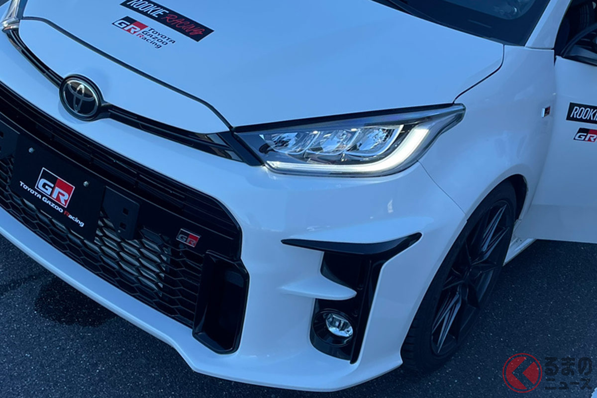 見た目は「GRヤリス」だが、実は水素エンジンを搭載するテストカー