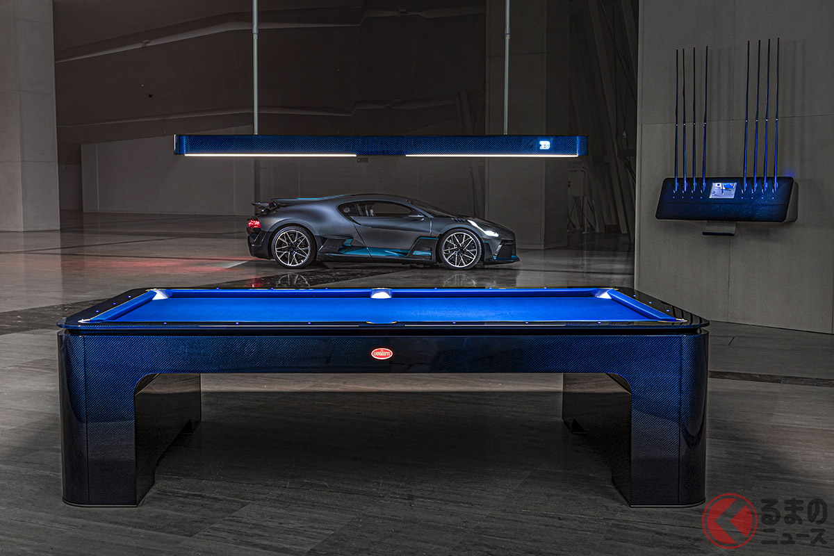 ブガッティのデザインやクオリティを反映したプールテーブルが誕生した
