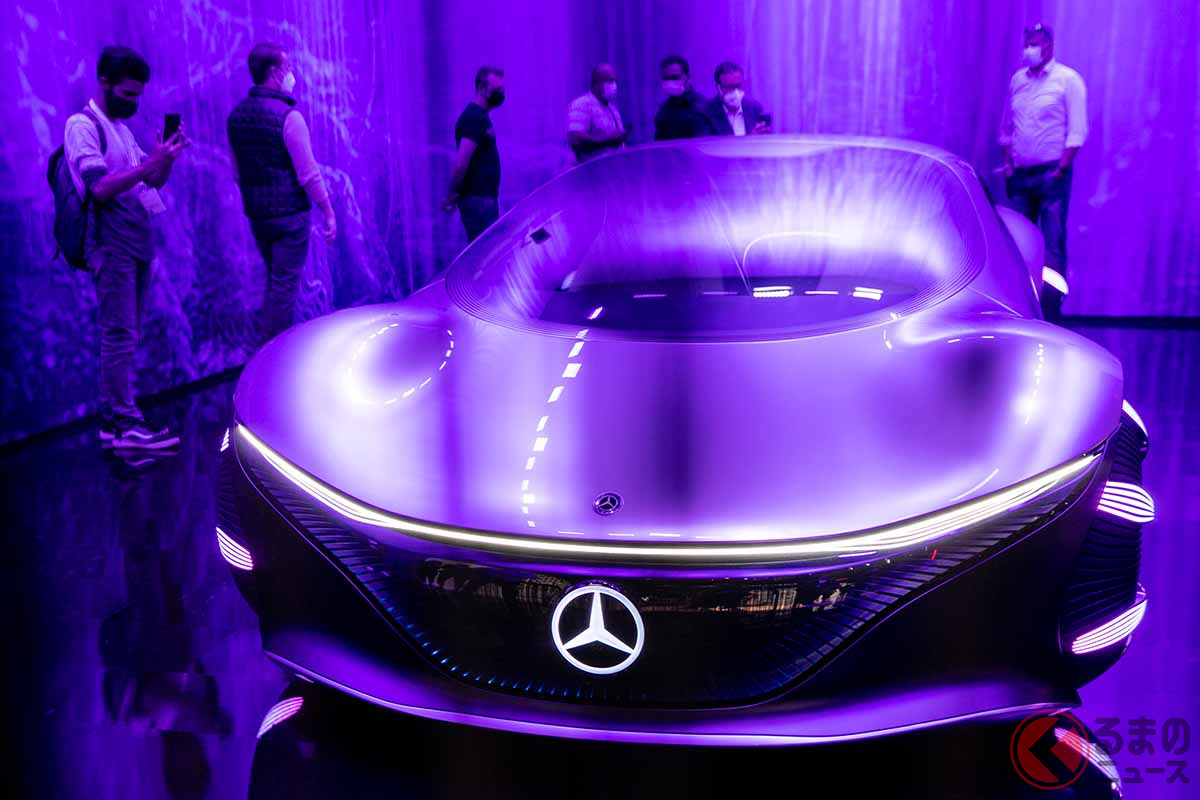 IAAモビリティ2021の様子。写真はメルセデス・ベンツ「ヴィジョンAVTR」