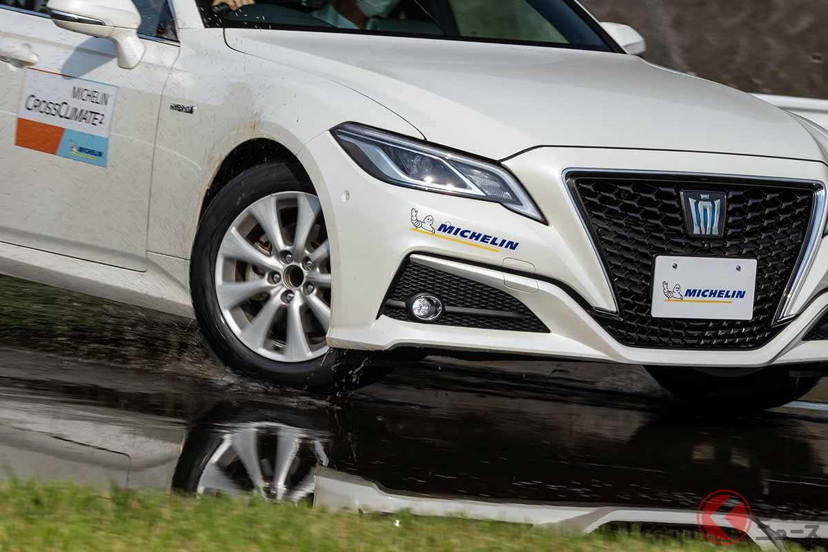 ミシュラン「クロスクライメート2」のウエット路面走行