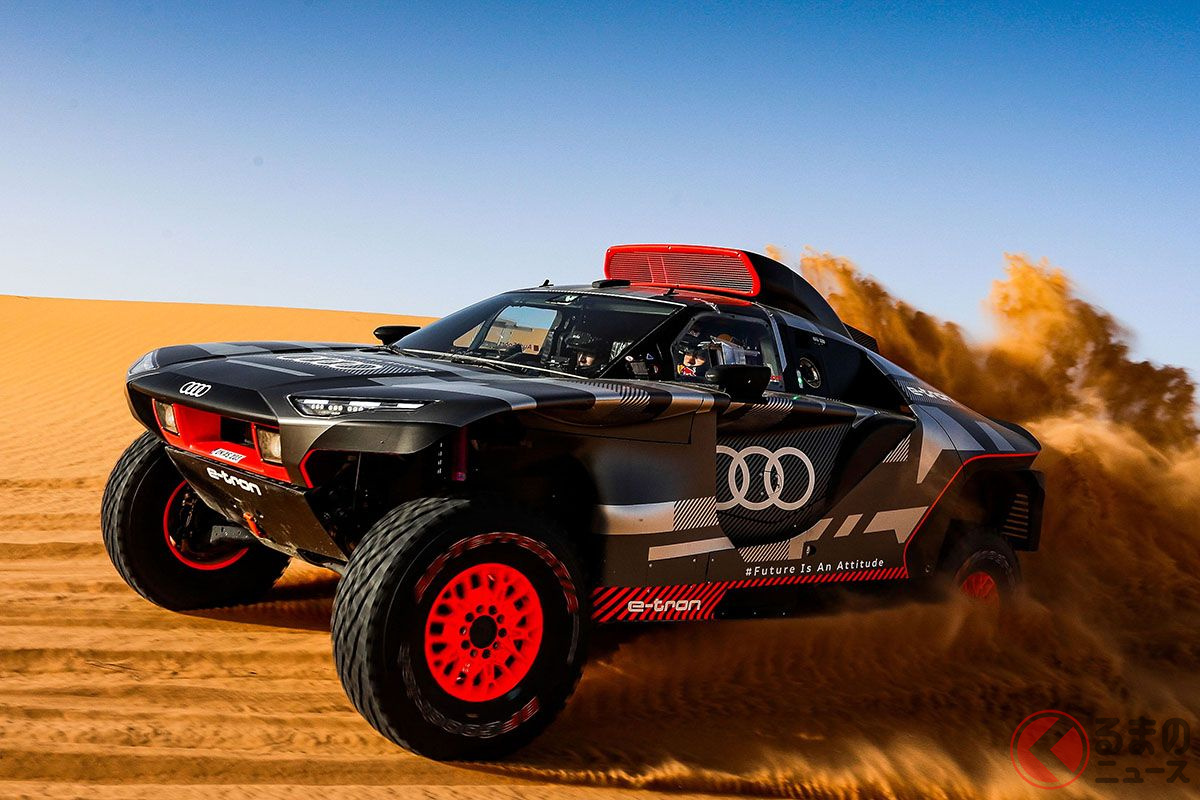 モロッコでテストをおこなうアウディ「RS Q e-tron」