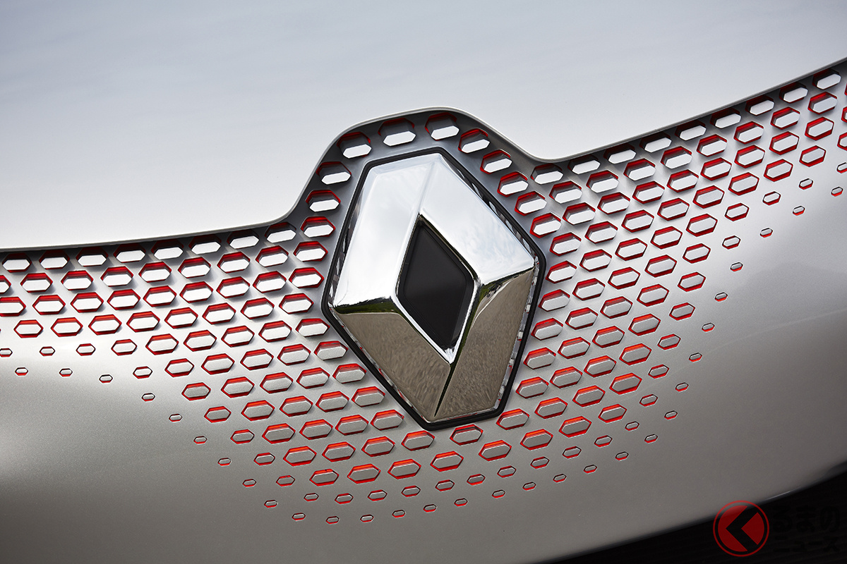 これまでのルノーのロゴ。立体的なダイアモンドマークだ
