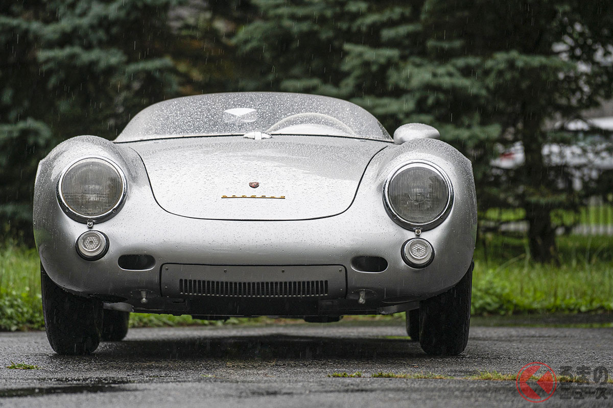 ジェームズ・ディーンの愛車だった個体とはシャシ番号が1番違いの「550スパイダー」