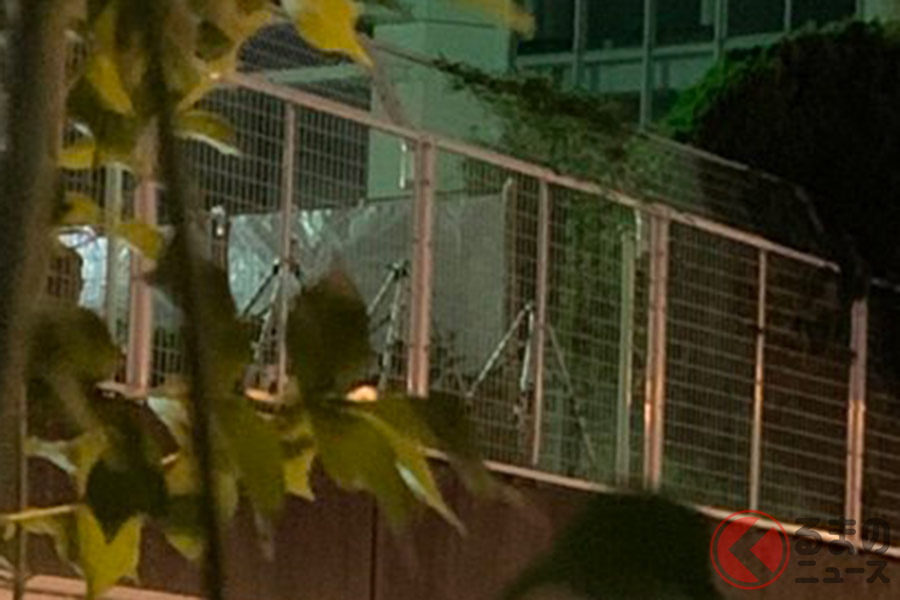 首都高で目撃されたカメラなど装置が設置されている様子(提供:オービスガイド)