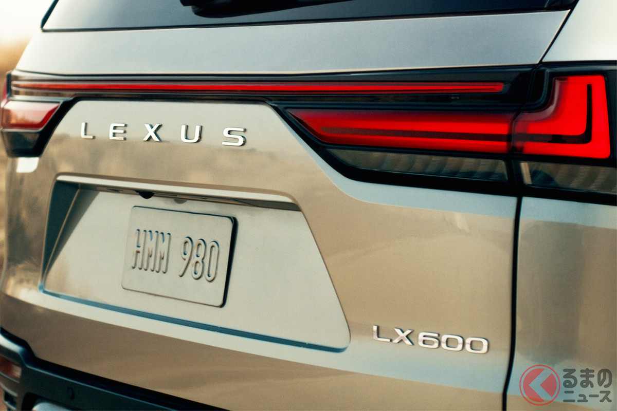 リアビューがカッコイイ! 世界初公開に先駆けて公開されたレクサス新型「LX600」