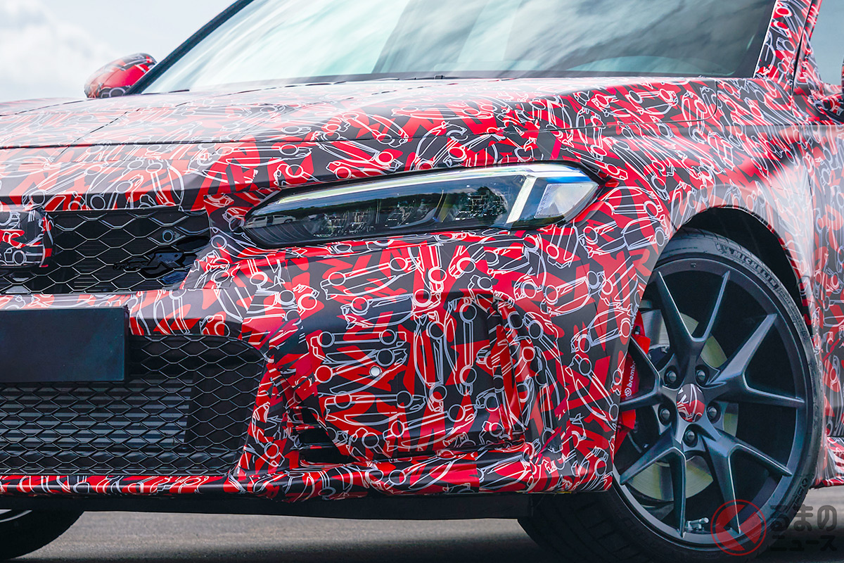 衝撃 ホンダ新型 シビックタイプr のカモフラージュ柄が可愛い 遊び心あふれる柄の正体は くるまのニュース 衝撃 ホンダ新型 シビックタイプr のカモフラージュ柄が可愛い 遊び心あふれる柄の正体は くるまのニュース