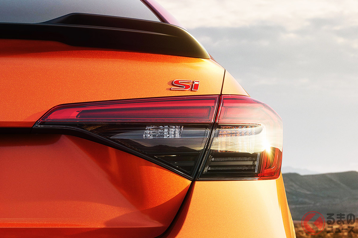 ホンダの北米法人が公式SNSで公開した新型「シビックSi」のティザー画像
