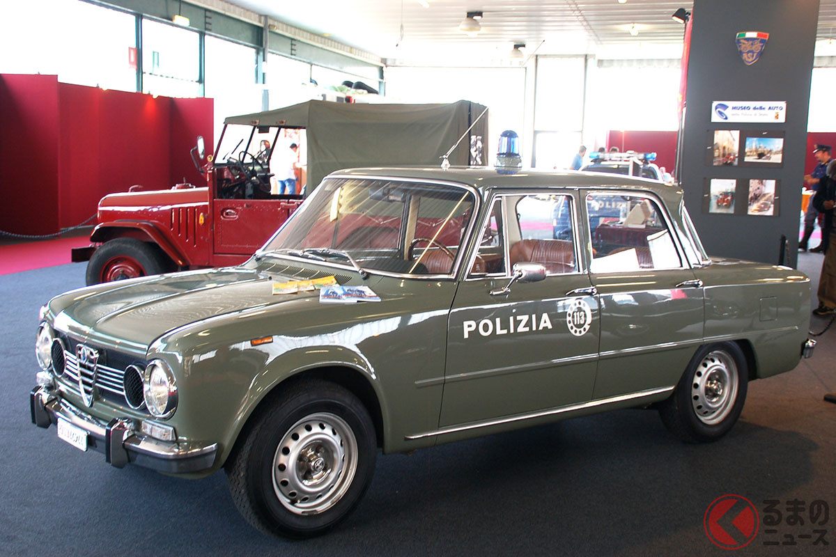 初代ジュリアは警察やカラビニエリ(軍警察)のパトカーとしても大活躍(C)武田公実