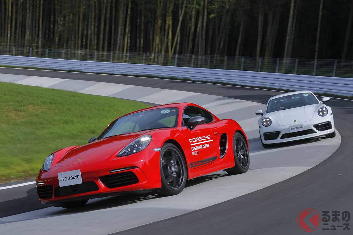 2021年10月1日にオープンした「ポルシェ・エクスペリエンスセンター東京」。施設内のハンドリングトラック。ニュルのカルーセルを再現している