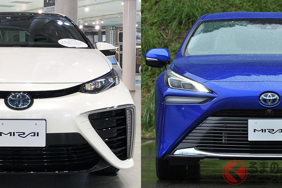 左:従来型ミライ/右:新型ミライ