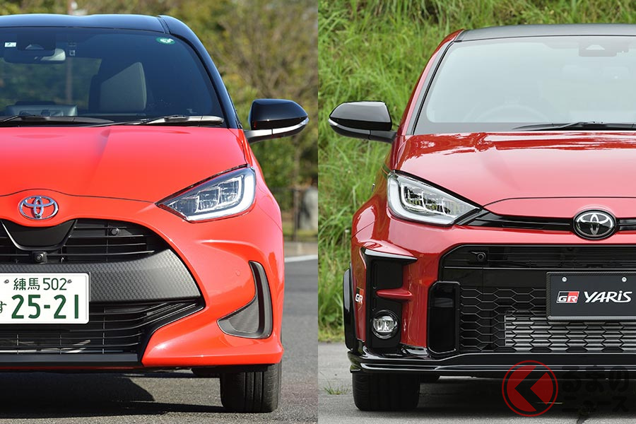 左:トヨタ「ヤリス」/右:トヨタ「GRヤリス」