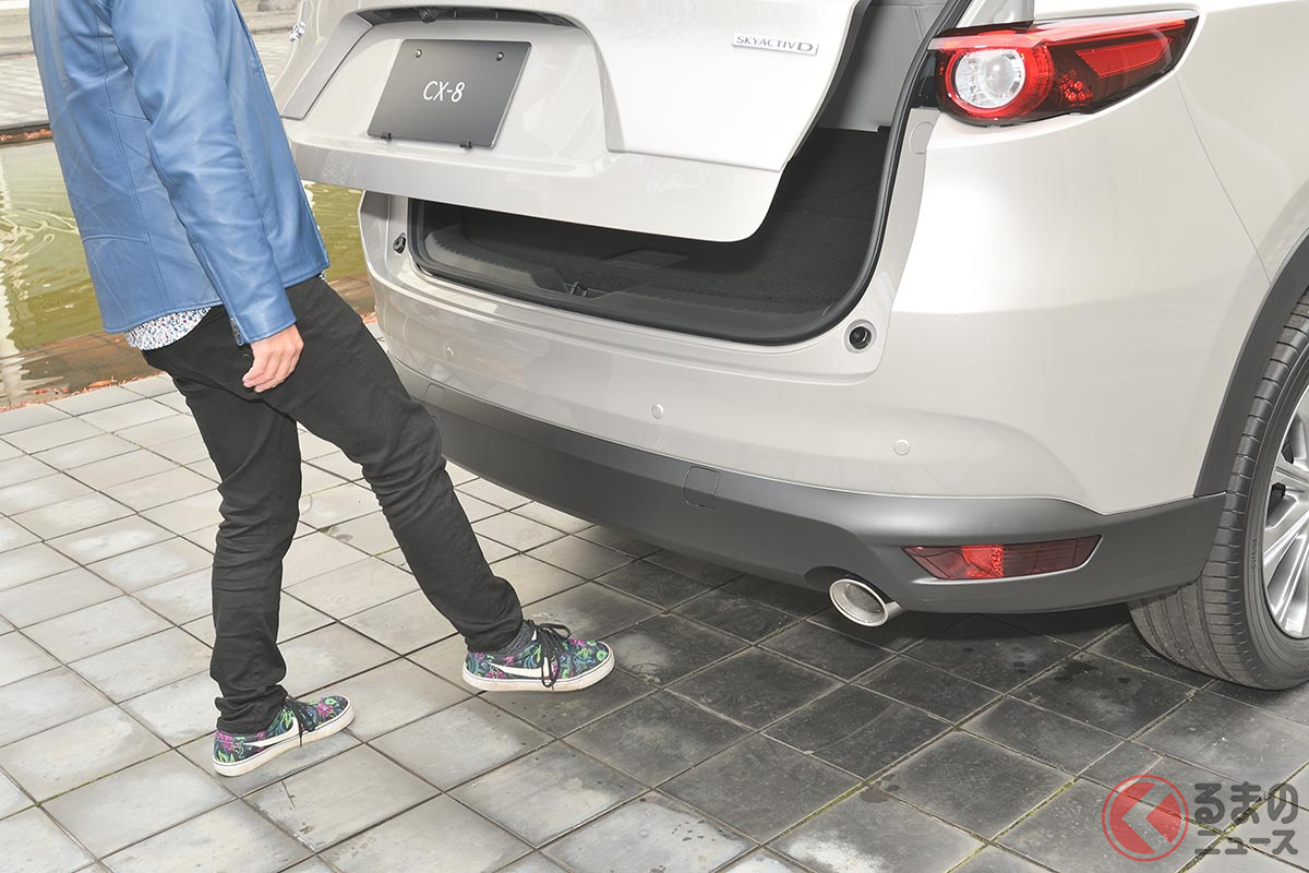 足で開閉できる「電動パワーゲート」