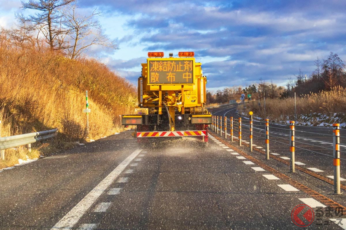 錆の原因は道路に撒かれる融雪剤