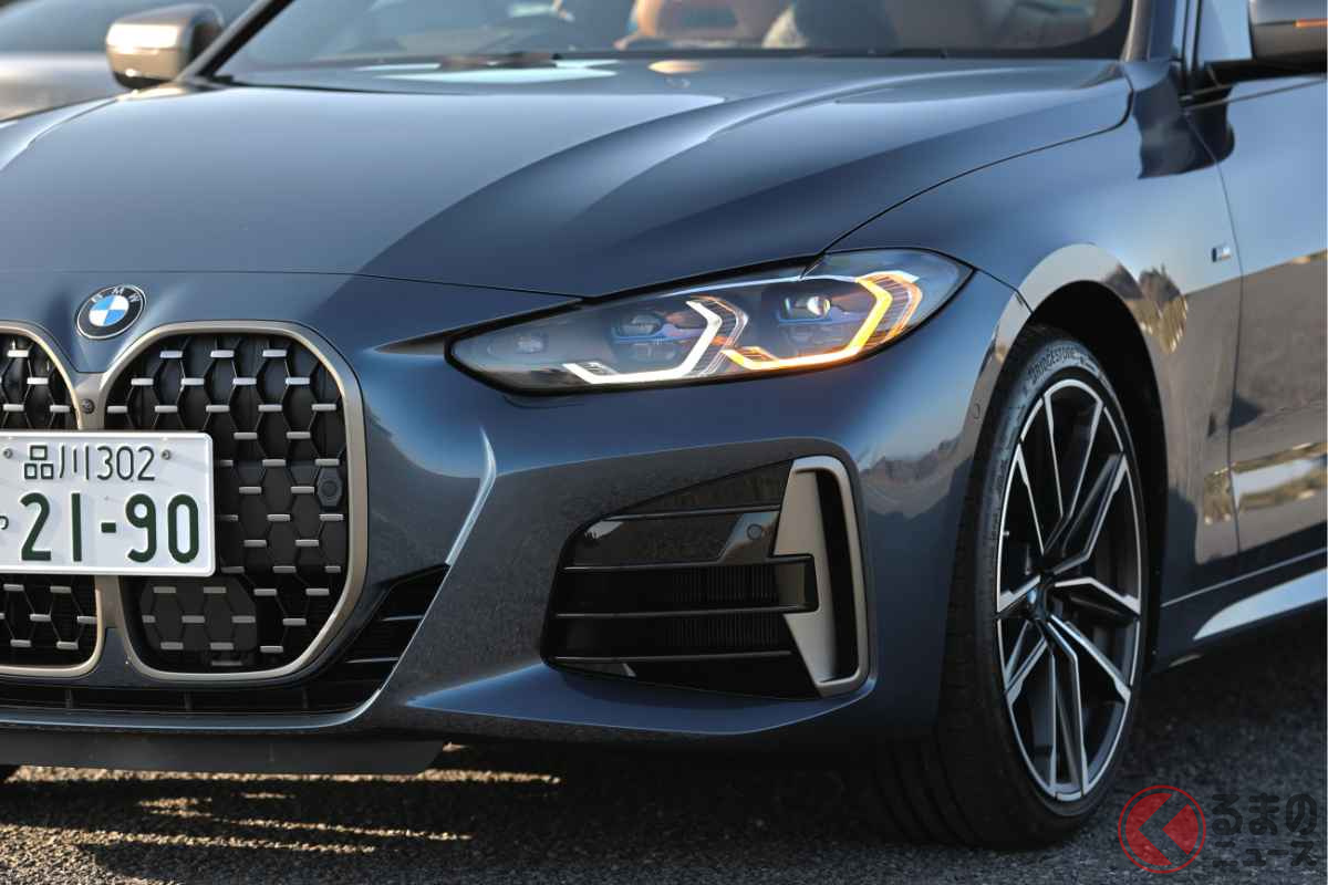 2020年10月16日に発表・発売された新型「4シリーズ」。縦型の巨大キドニーグリルが目を惹く