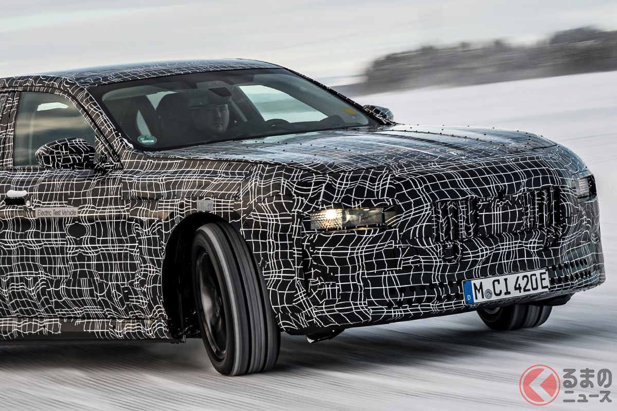 BMW「i7」プロトタイプの冬季テストの様子