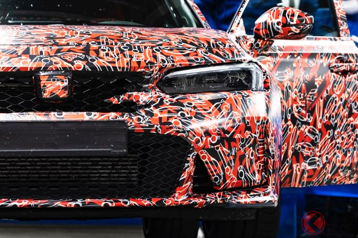 ホンダ新型「シビックタイプR」の鈴鹿サーキットでの開発テストの様子