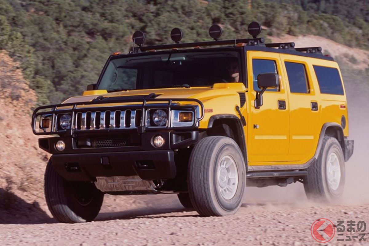 2002年に登場したハマー「H2」。GMのSUVであるシボレー「タホ」がベース