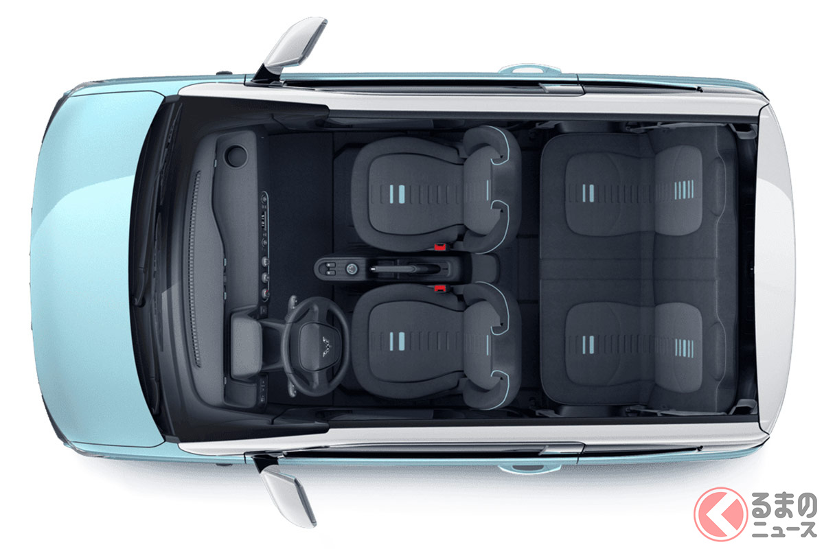 GM五菱「宏光mini」は大人4人が乗れるが日本の軽自動車よりもサイズが小さいめ。