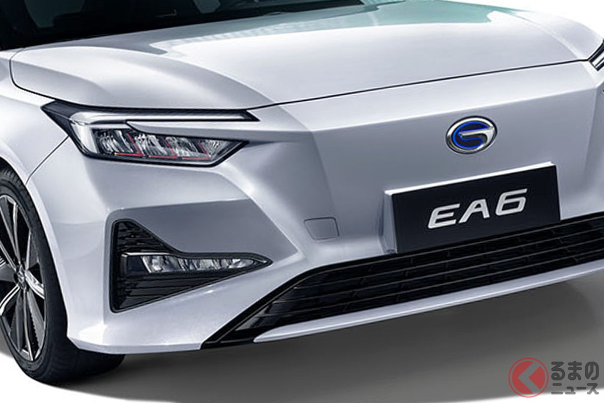 広汽ホンダがお披露目したセダンタイプの電気自動車（EV）「EA6」。