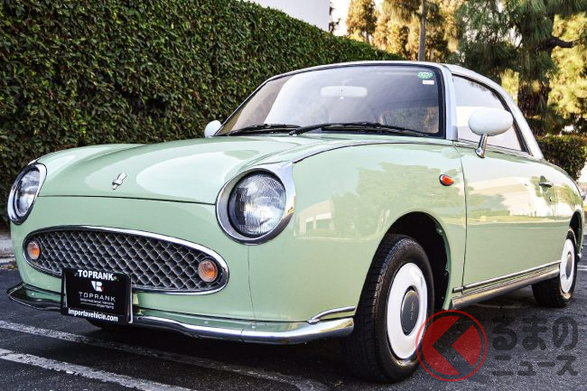 30年前のナウい国産車が250万円超え 日産 フィガロ の極上車を発見 くるまのニュース