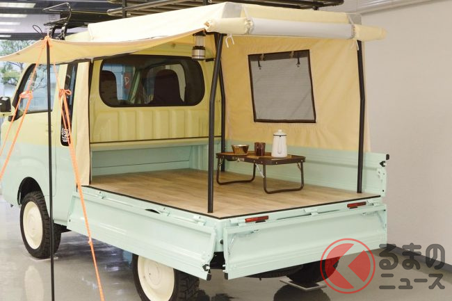 軽トラがキャンプ場に大変身 どこでも荷台泊 トランスフォーマー 軽トラとは くるまのニュース 軽トラがキャンプ場に大変身 どこでも荷台泊 トランスフォーマー 軽トラとは くるまのニュース