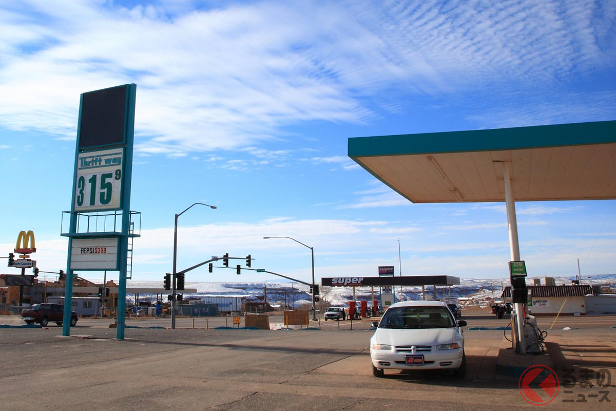 アメリカのガソリンスタンド