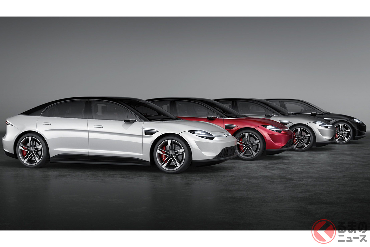 ソニーが公道試乗を開始した試作車「VISION-S」(画像:ソニー公式ウェブサイトより)