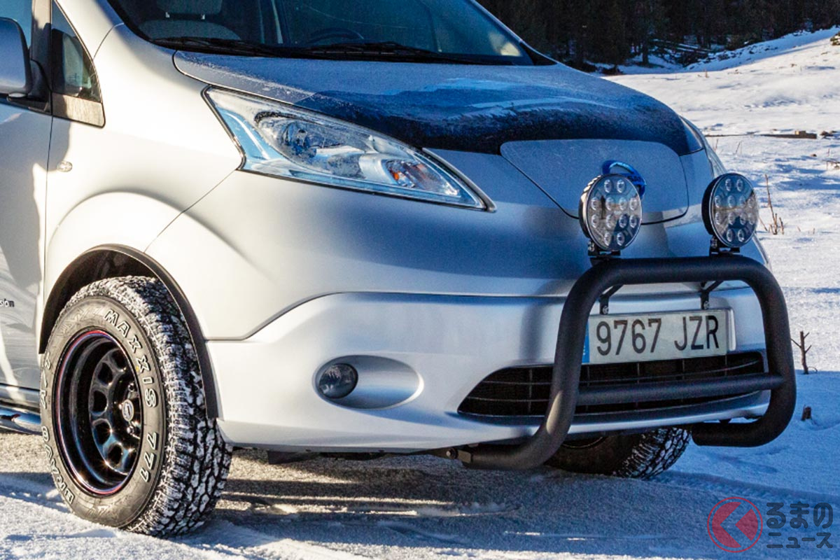 ソーラーシステムで電気を作る日産「e-NV200 ウィンターキャンパーコンセプト」