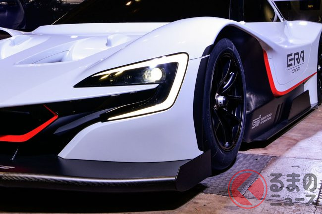 スバルが1000馬力の怪物マシン開発 新型 E Ra がスゴかった コの字ライトで共通感表現した姿とは くるまのニュース スバルが1000馬力の怪物マシン開発 新型 E Ra がスゴかった コの字ライトで共通感表現した姿とは くるまのニュース