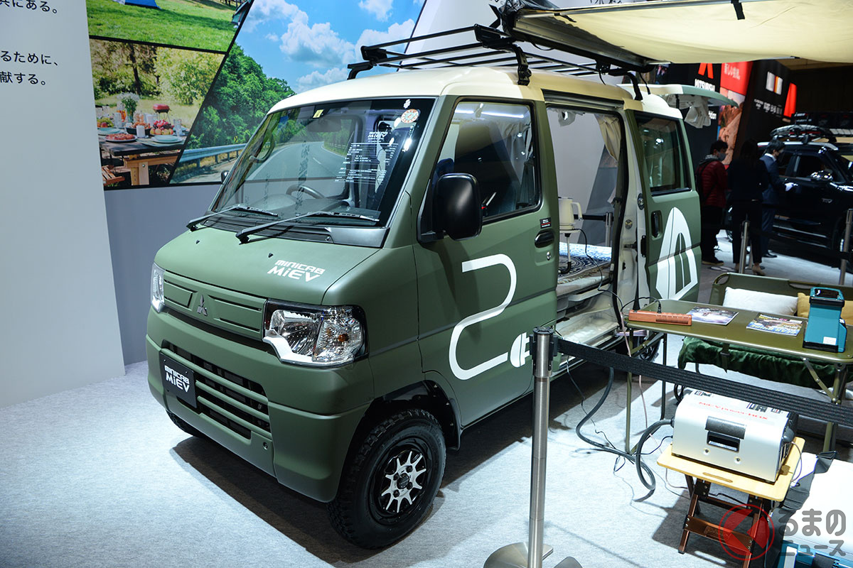 アウトドア映え必至な三菱軽が誕生 ゴツさ演出の ミニキャブ ミーブ ソロキャンプ仕様を初公開 くるまのニュース アウトドア映え必至な三菱軽が誕生 ゴツさ演出の ミニキャブ ミーブ ソロキャンプ仕様を初公開 くるまのニュース
