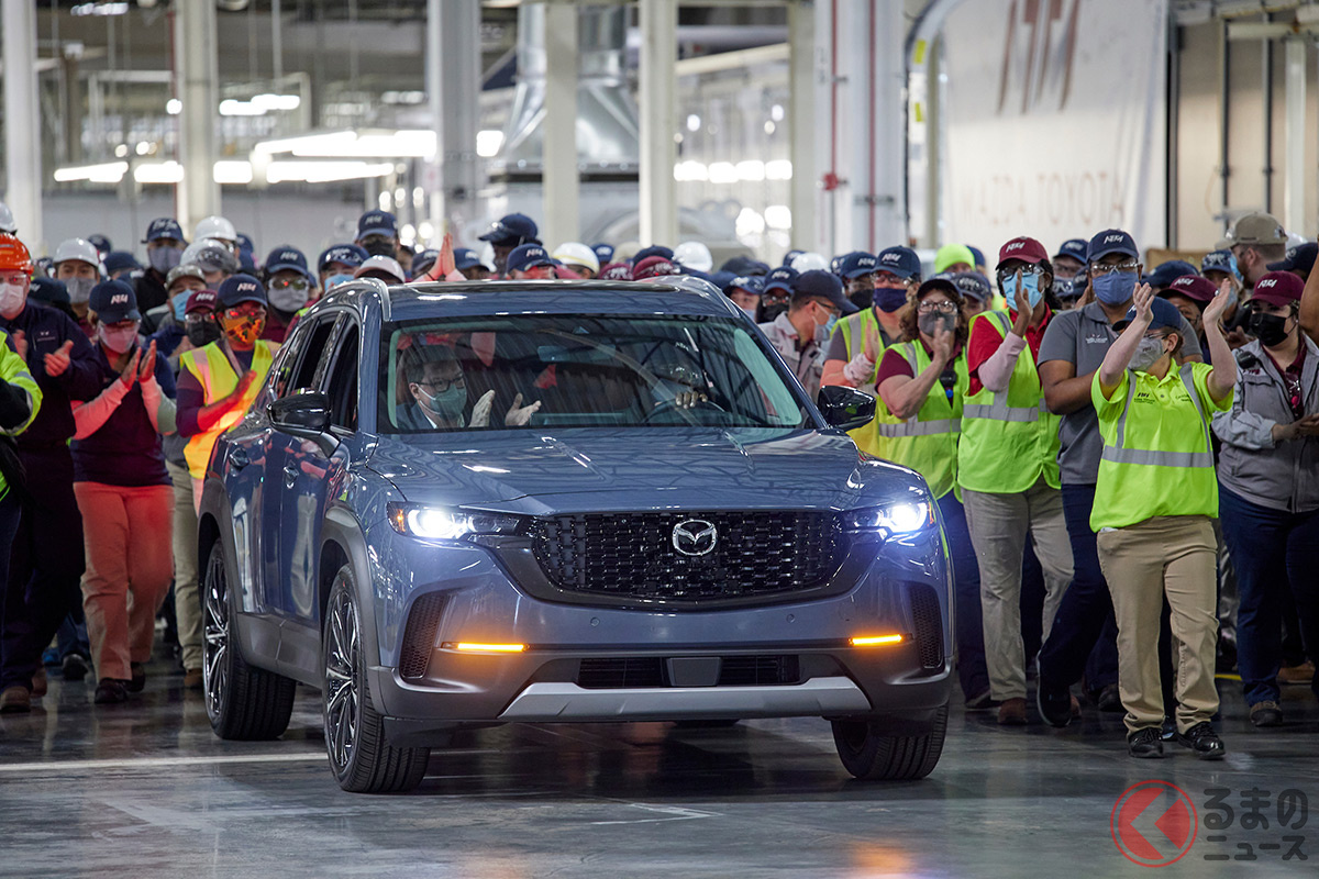 トヨタとマツダの米国工場「Mazda Toyota Manufacturing, U.S.A.,Inc.」で生産される「CX-50」
