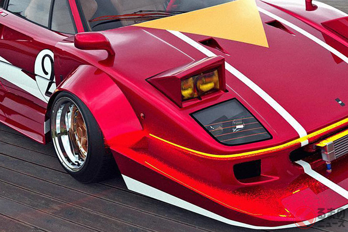 デッパに竹槍マフラー!街道レーサー仕様のフェラーリ「F40」(photo:Abimelec Design)