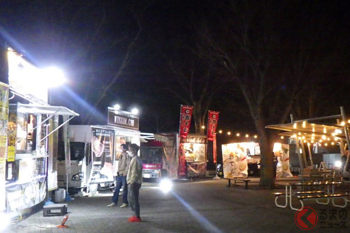 2月11日から海老名(下り)ではキッチンカーが登場している。(画像提供:NEXCO中日本)