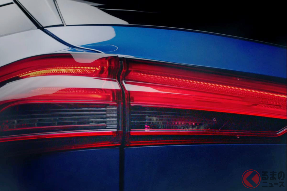 2021年2月18日に発表予定の日産新型「キャシュカイ」のテールランプ