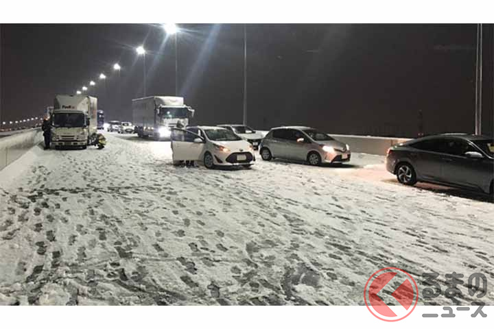 首都高C2中央環状線で起きた車両の滞留(2022年1月、画像:国土交通省)