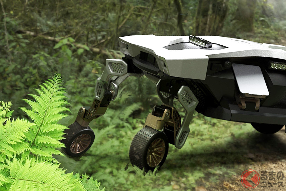 韓国の自動車メーカー「HYUNDAI(現代自動車)」グループが発表した四輪走行ならび4足歩行を可能とする「TIGER(タイガー)」。