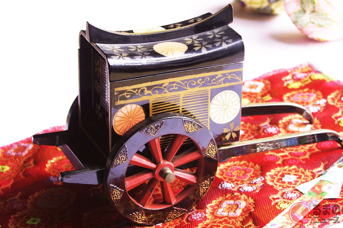 ひな道具の「御所車」