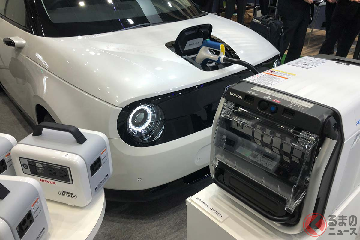 EVから電気を取り出して持ち運ぶことでさまざまな電源として使える