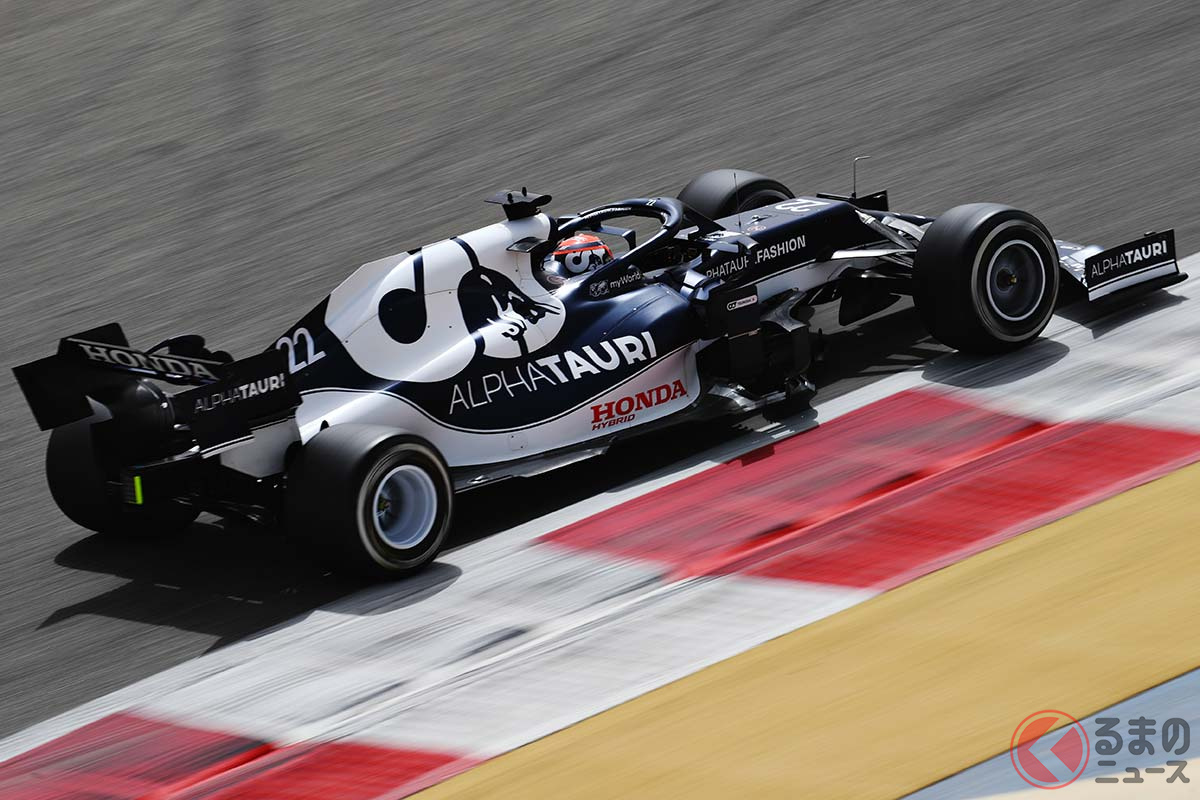 角田裕毅選手が操るスクーデリア・アルファタウリのマシン「AT02」(画像:ホンダ)