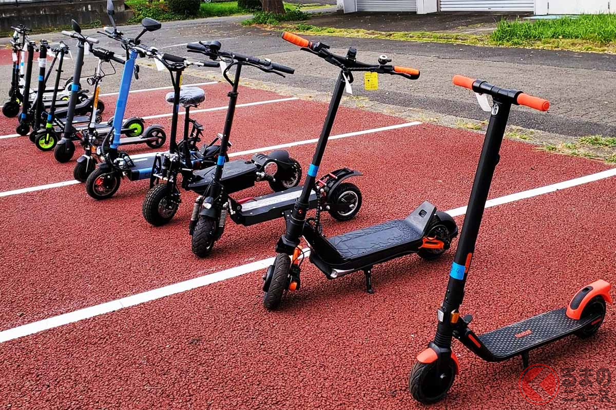 性能調査の対象となった電動キックボードの一例(画像:国土交通省)