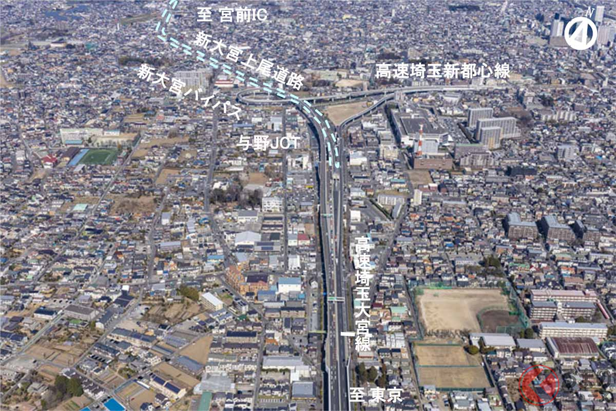 さいたま市中央区から熊谷方面を望む。2021年3月撮影(画像:国土交通省関東地方整備局)