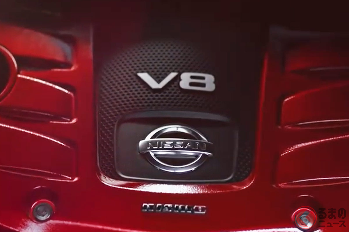 NISMOチューニングが施されたV8エンジン