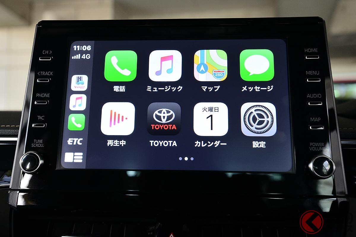 トヨタ初搭載となった「カローラ」のディスプレイオーディオ