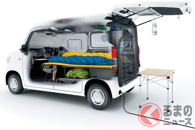 ホンダ N-VAN 純正車中泊仕様(「マルチボード」搭載車両)