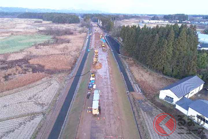 国道45号「天間林道路」の整備状況(画像:国土交通省東北地方整備局青森河川国道事務所)