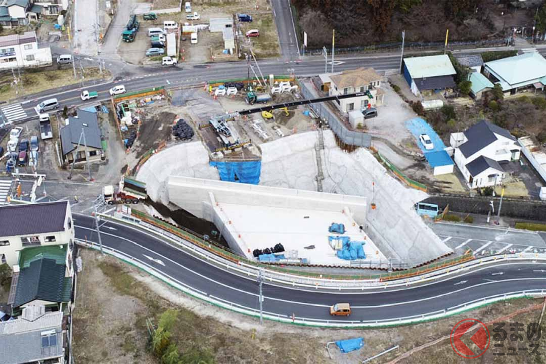 国道17号渋川西バイパスの渋川市渋川地先の工事状況(画像:国土交通省関東地方整備局)