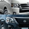 (上)トヨタ ハイエース 特別仕様車「スーパーGL“DARK PRIME II”(ダークプライムII)」/(下)日産 新型キャラバン GRAND プレミアムGX