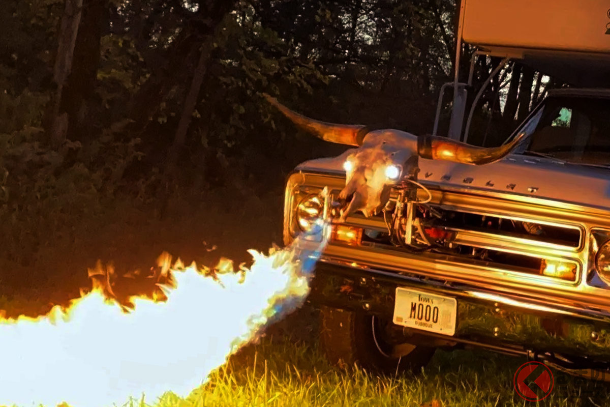 ファイアー！ 火を吹くキャンピングカー「1968 Chevrolet C20 Longhorn Pickup」（Photo：Bring a Trailer）