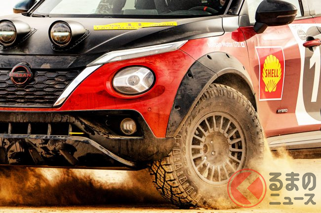 日産がガチ悪路仕様の新 ジューク を開発 過激カスタムsuv ジュークhv ラリートリビュート 世界初公開 くるまのニュース 日産がガチ悪路仕様の新 ジューク を開発 過激カスタムsuv ジュークhv ラリートリビュート 世界初公開 くるまのニュース